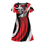 Stokely Carmichael Kid Short Sleeve Dress Abstract Design Black Power Text Civil Rights Activist - African Pride