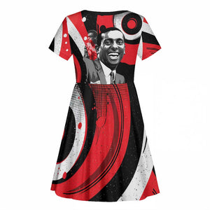 Stokely Carmichael Kid Short Sleeve Dress Abstract Design Black Power Text Civil Rights Activist - African Pride