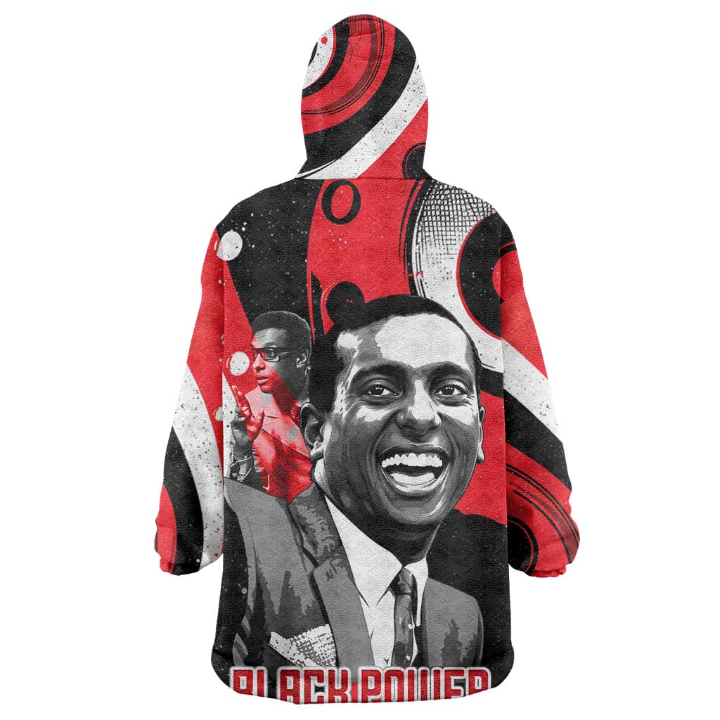 Stokely Carmichael Kid Wearable Blanket Hoodie Abstract Design Black Power Text Civil Rights Activist - African Pride