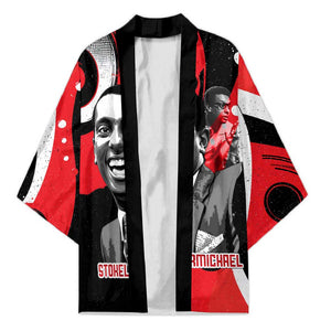 Stokely Carmichael Kimono Abstract Design Black Power Text Civil Rights Activist - African Pride