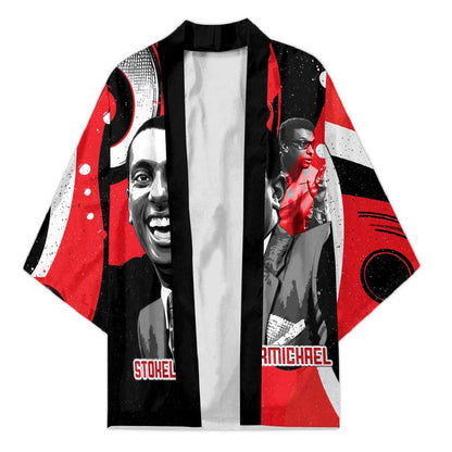 Stokely Carmichael Kimono Abstract Design Black Power Text Civil Rights Activist - African Pride