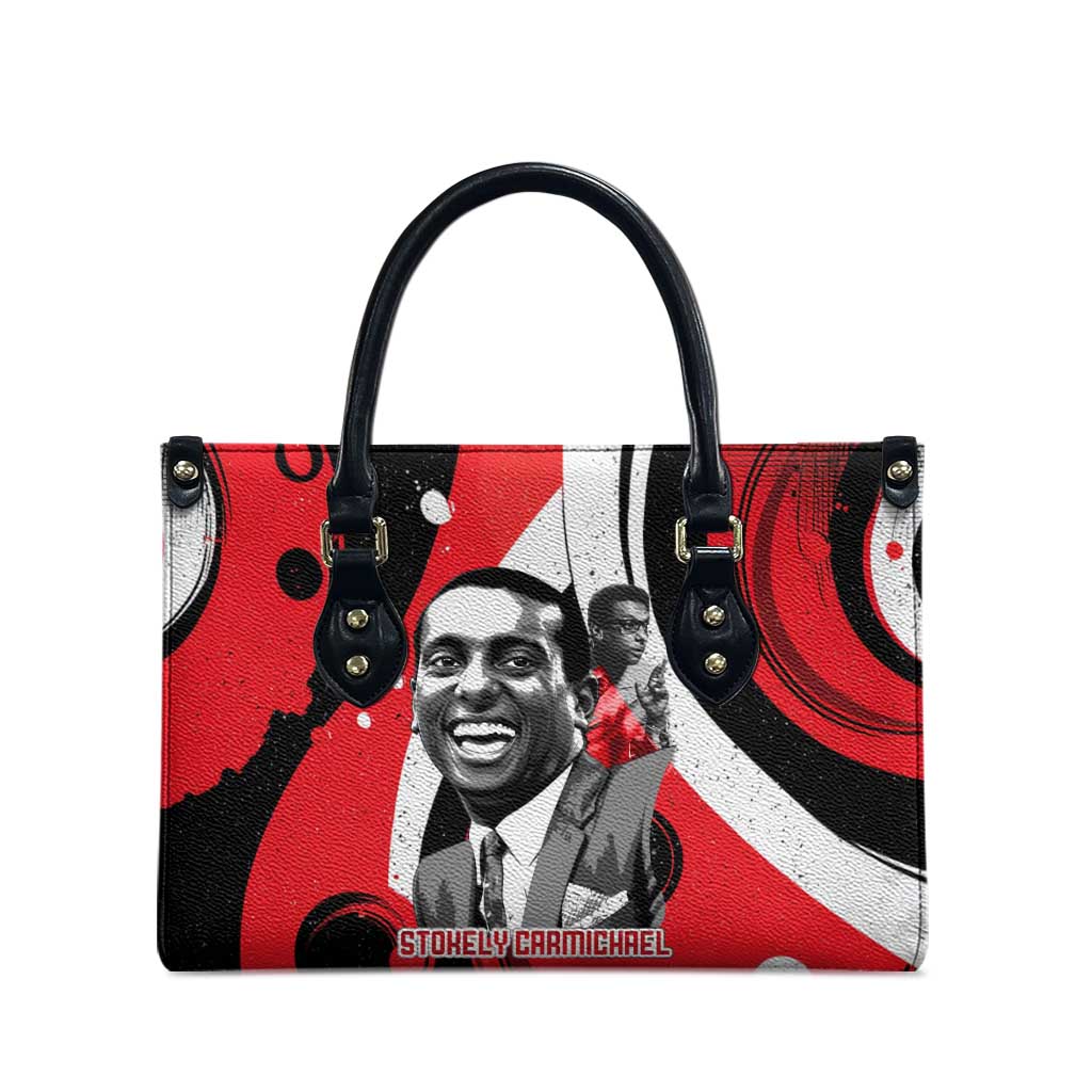 Stokely Carmichael Leather Bag Abstract Design Black Power Text Civil Rights Activist - African Pride