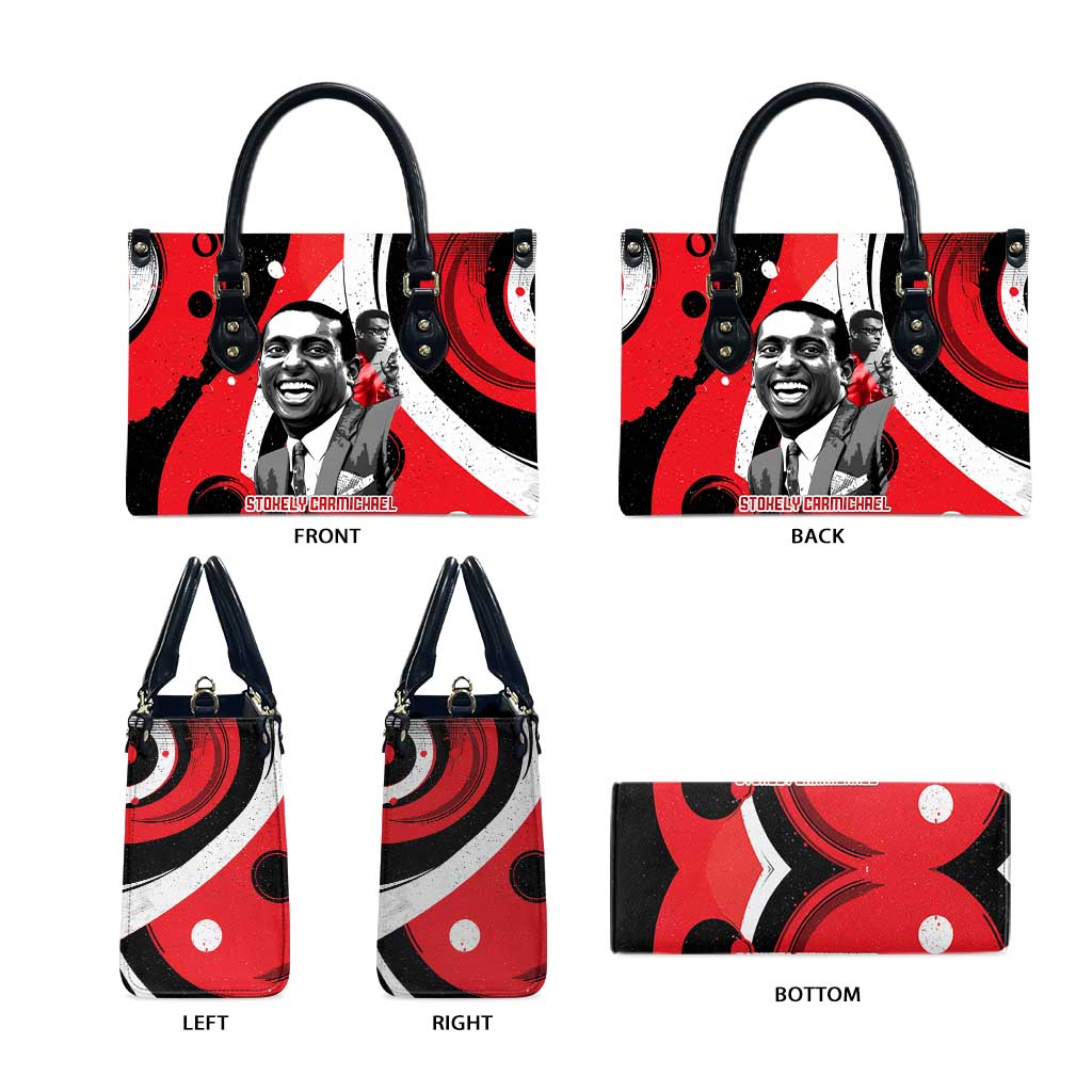 Stokely Carmichael Leather Bag Abstract Design Black Power Text Civil Rights Activist - African Pride
