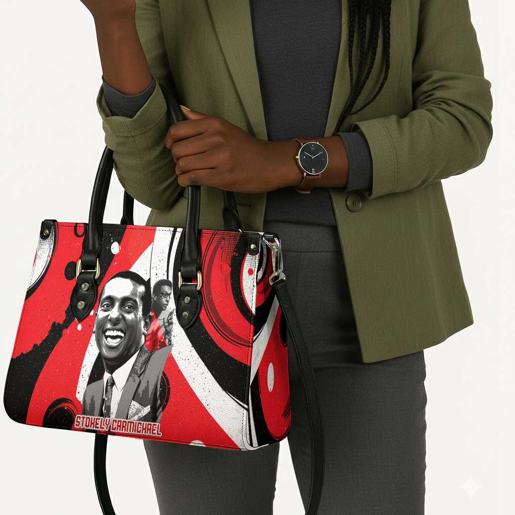 Stokely Carmichael Leather Bag Abstract Design Black Power Text Civil Rights Activist - African Pride