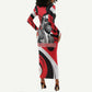 Stokely Carmichael Long Sleeve Bodycon Dress Abstract Design Black Power Text Civil Rights Activist - African Pride