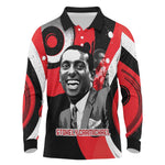 Stokely Carmichael Long Sleeve Polo Shirt Abstract Design Black Power Text Civil Rights Activist - African Pride