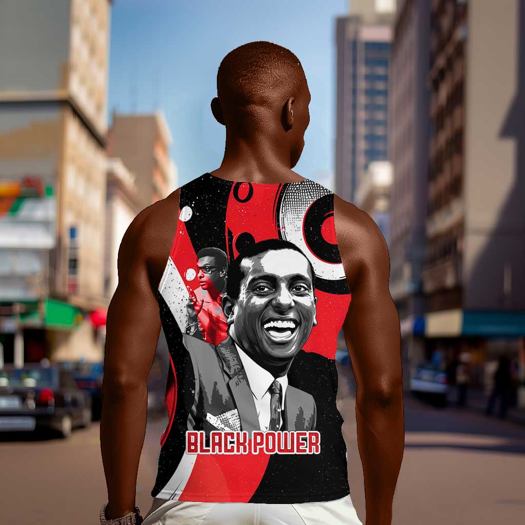 Stokely Carmichael Men Tank Top Abstract Design Black Power Text Civil Rights Activist - African Pride