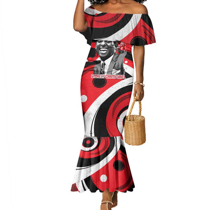 Stokely Carmichael Mermaid Dress Abstract Design Black Power Text Civil Rights Activist - African Pride