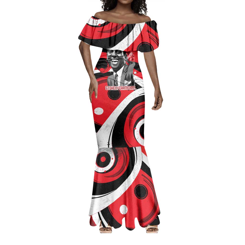 Stokely Carmichael Mermaid Dress Abstract Design Black Power Text Civil Rights Activist - African Pride
