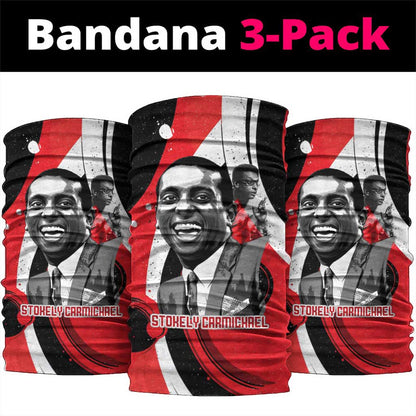 Stokely Carmichael Neck Gaiter Abstract Design Black Power Text Civil Rights Activist - African Pride