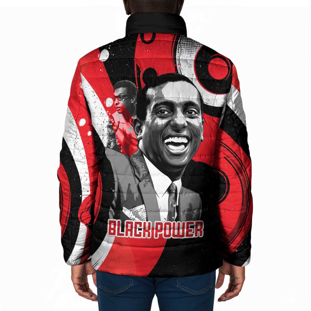 Stokely Carmichael Padded Jacket Abstract Design Black Power Text Civil Rights Activist - African Pride