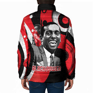 Stokely Carmichael Padded Jacket Abstract Design Black Power Text Civil Rights Activist - African Pride