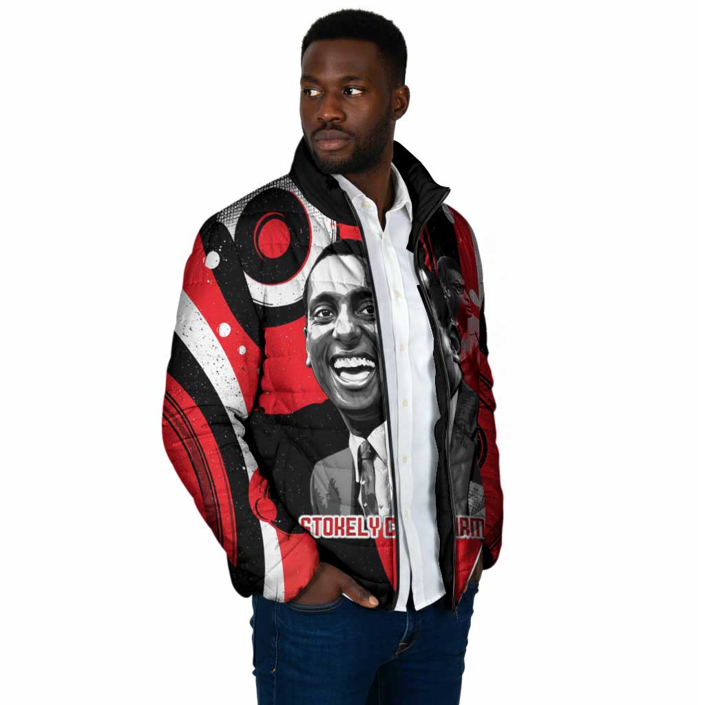 Stokely Carmichael Padded Jacket Abstract Design Black Power Text Civil Rights Activist - African Pride