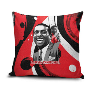 Stokely Carmichael Pillow Cover Abstract Design Black Power Text Civil Rights Activist - African Pride
