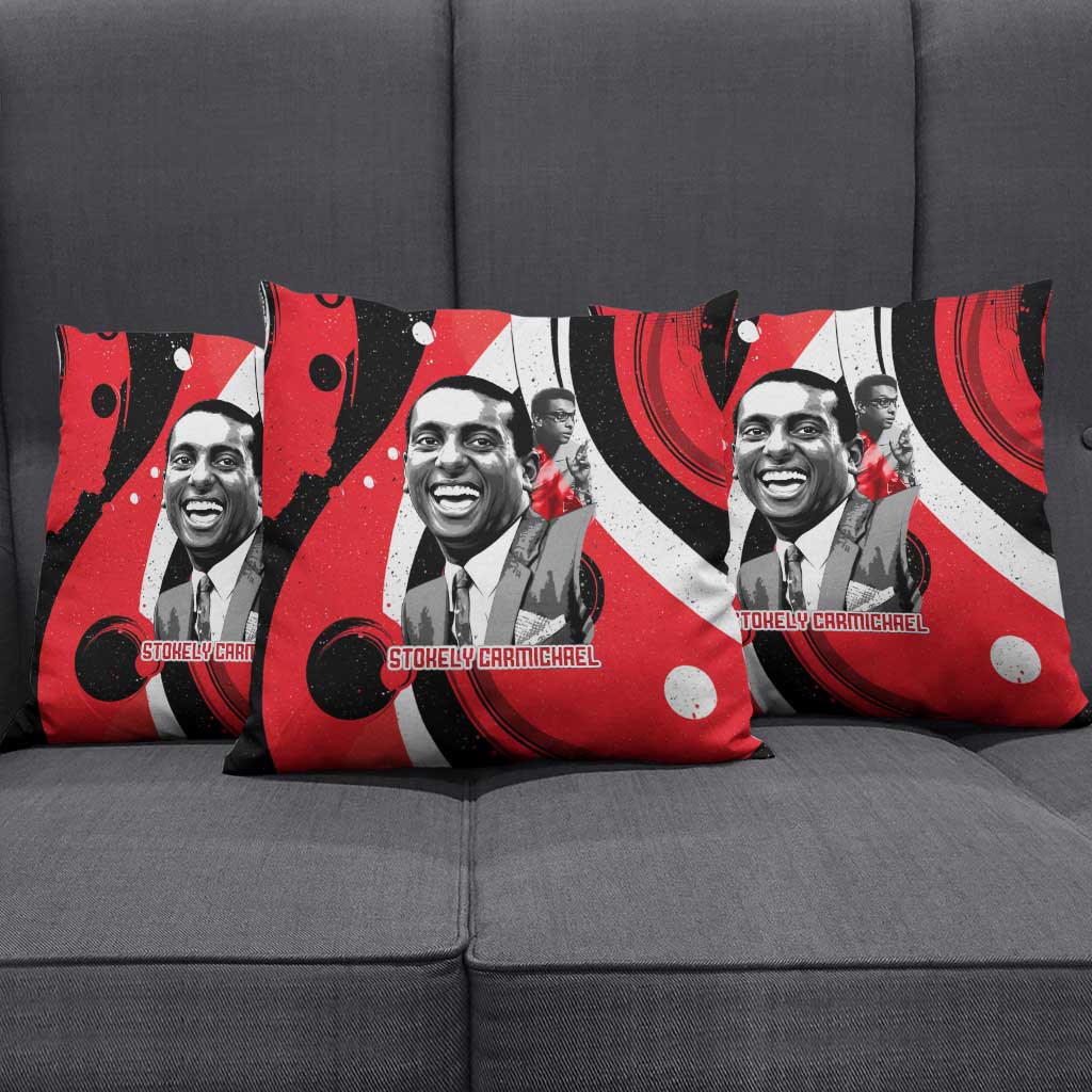 Stokely Carmichael Pillow Cover Abstract Design Black Power Text Civil Rights Activist - African Pride