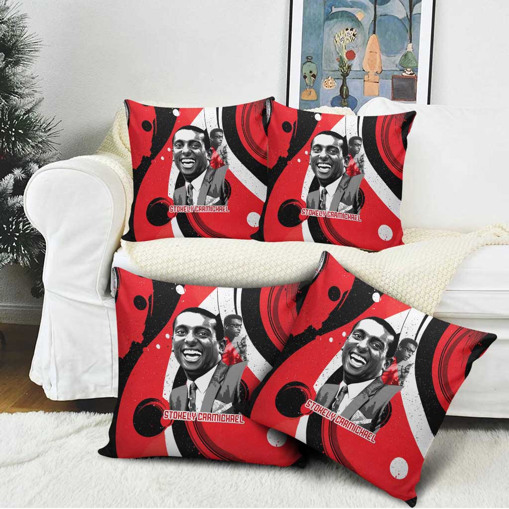 Stokely Carmichael Pillow Cover Abstract Design Black Power Text Civil Rights Activist - African Pride