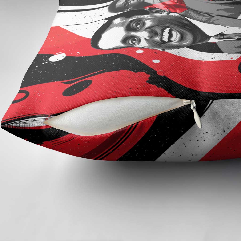 Stokely Carmichael Pillow Cover Abstract Design Black Power Text Civil Rights Activist - African Pride