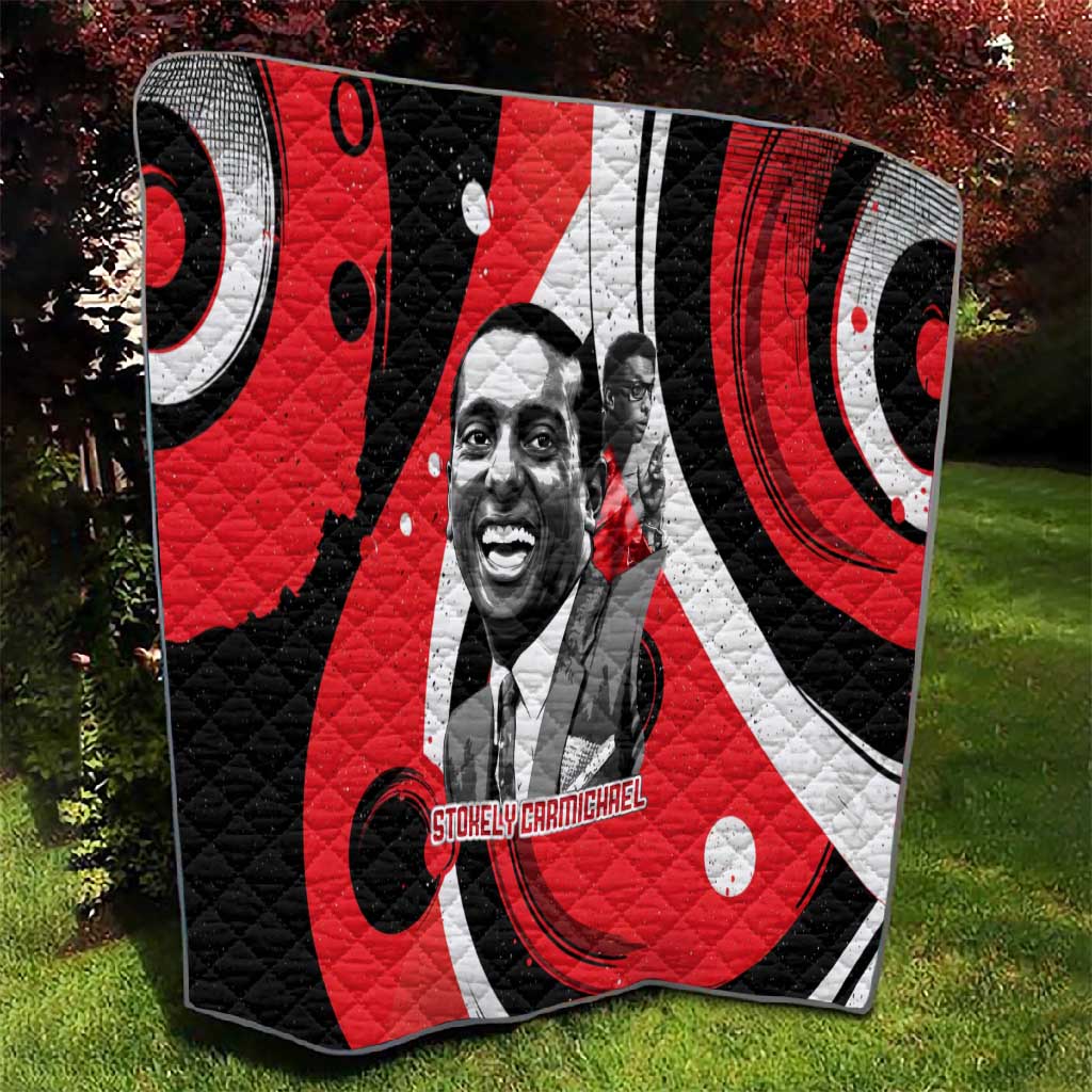 Stokely Carmichael Quilt Abstract Design Black Power Text Civil Rights Activist - African Pride