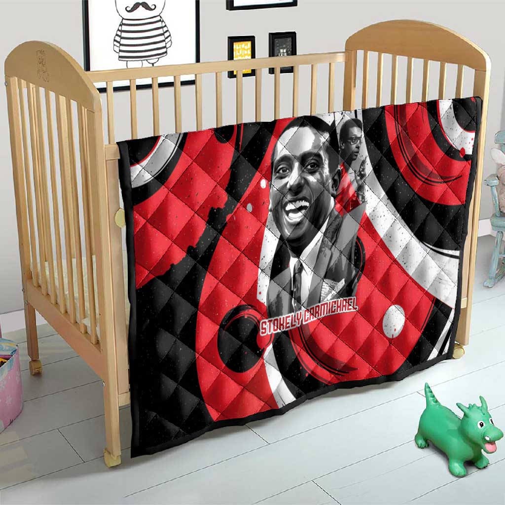 Stokely Carmichael Quilt Abstract Design Black Power Text Civil Rights Activist - African Pride