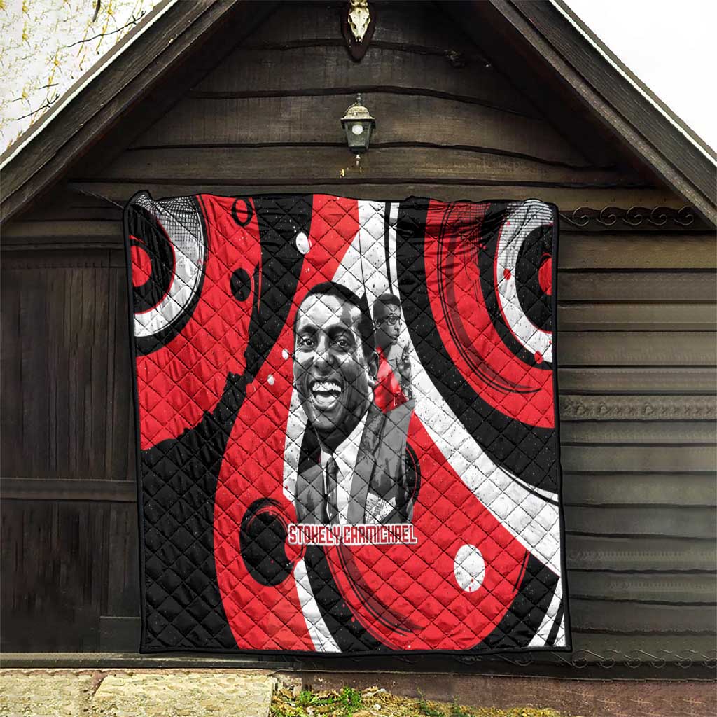 Stokely Carmichael Quilt Abstract Design Black Power Text Civil Rights Activist - African Pride