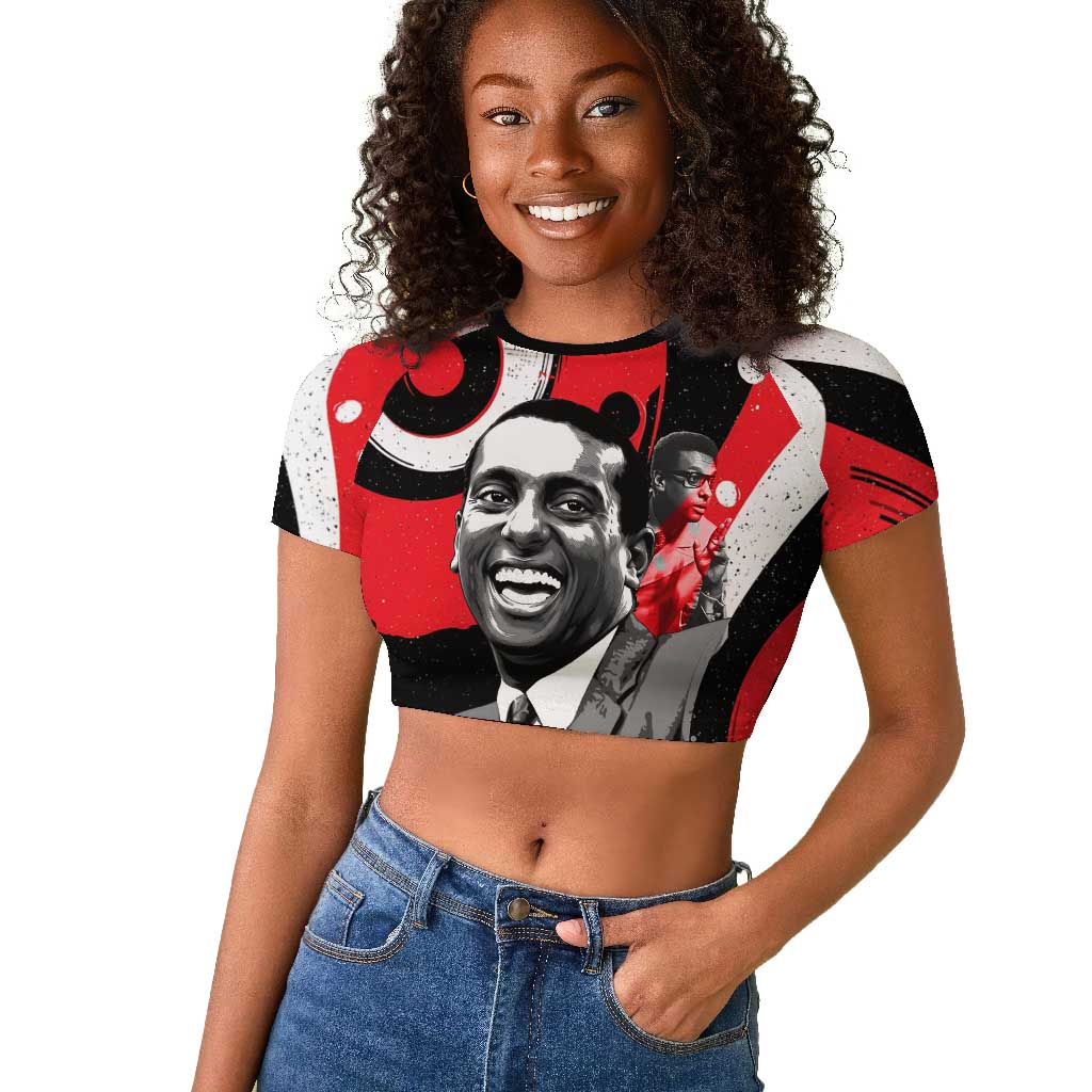 Stokely Carmichael Raglan Cropped T shirt Abstract Design Black Power Text Civil Rights Activist - African Pride