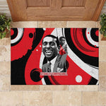 Stokely Carmichael Rubber Doormat Abstract Design Black Power Text Civil Rights Activist - African Pride
