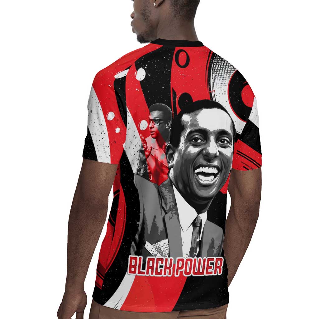 Stokely Carmichael Rugby Jersey Abstract Design Black Power Text Civil Rights Activist - African Pride