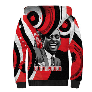 Stokely Carmichael Sherpa Hoodie Abstract Design Black Power Text Civil Rights Activist - African Pride