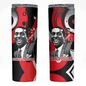 Stokely Carmichael Skinny Tumbler Abstract Design Black Power Text Civil Rights Activist - African Pride