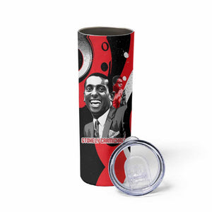 Stokely Carmichael Skinny Tumbler Abstract Design Black Power Text Civil Rights Activist - African Pride