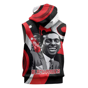 Stokely Carmichael Sleeveless Hoodie Abstract Design Black Power Text Civil Rights Activist - African Pride