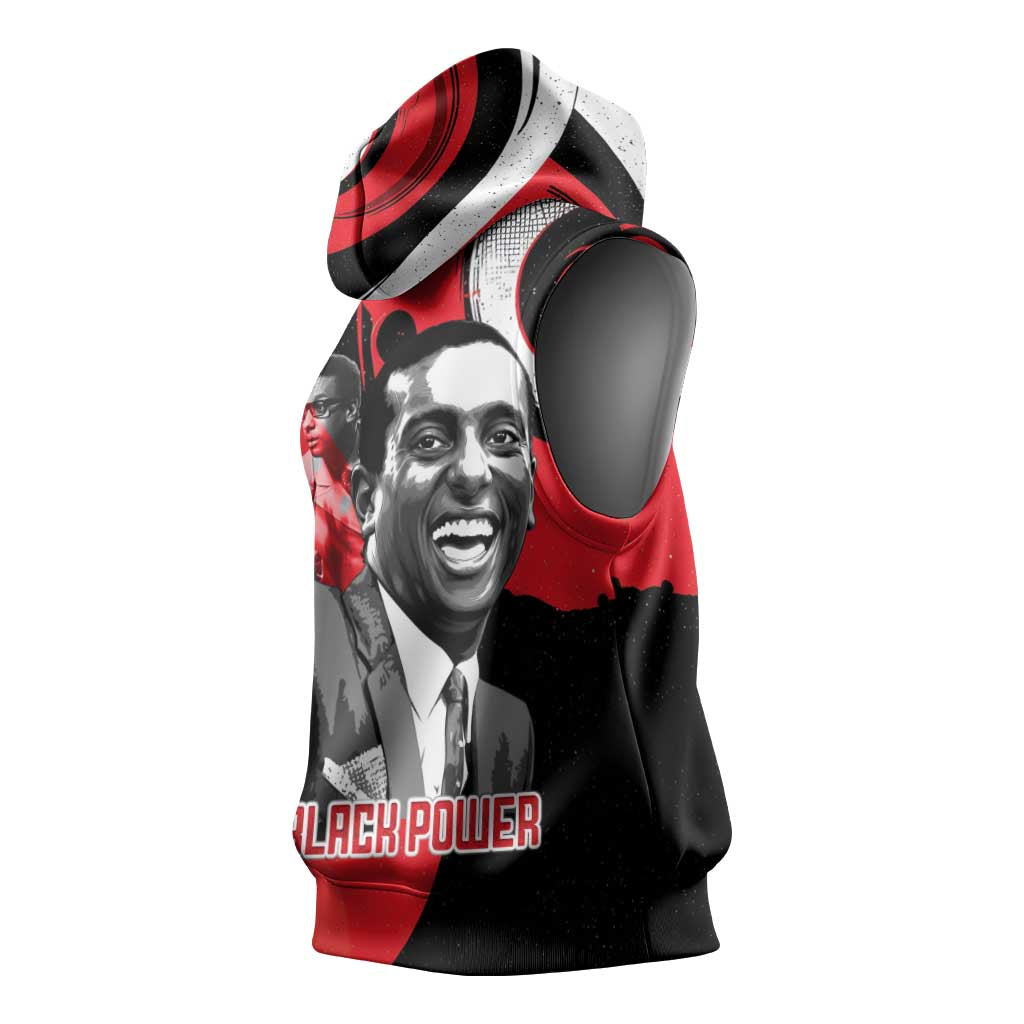 Stokely Carmichael Sleeveless Hoodie Abstract Design Black Power Text Civil Rights Activist - African Pride