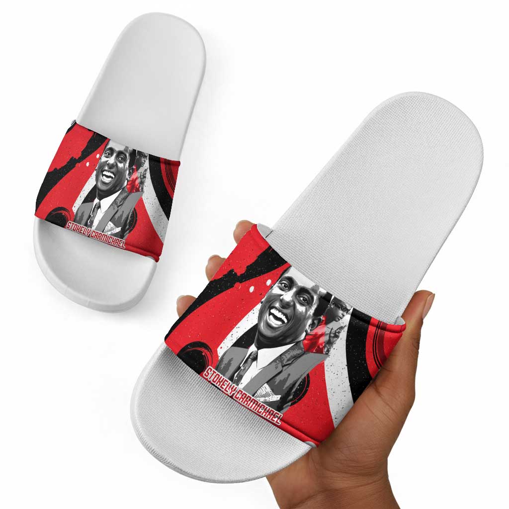 Stokely Carmichael Slide Sandals Abstract Design Black Power Text Civil Rights Activist - African Pride