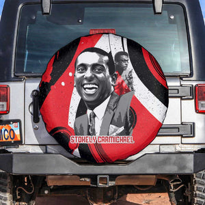 Stokely Carmichael Spare Tire Cover Abstract Design Black Power Text Civil Rights Activist - African Pride