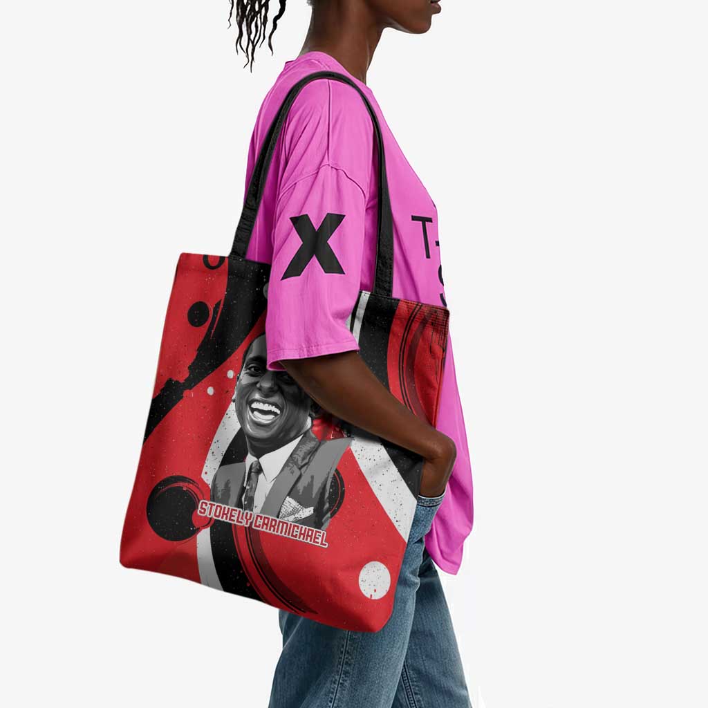 Stokely Carmichael Tote Bag Abstract Design Black Power Text Civil Rights Activist - African Pride