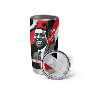 Stokely Carmichael Tumbler Cup Abstract Design Black Power Text Civil Rights Activist - African Pride