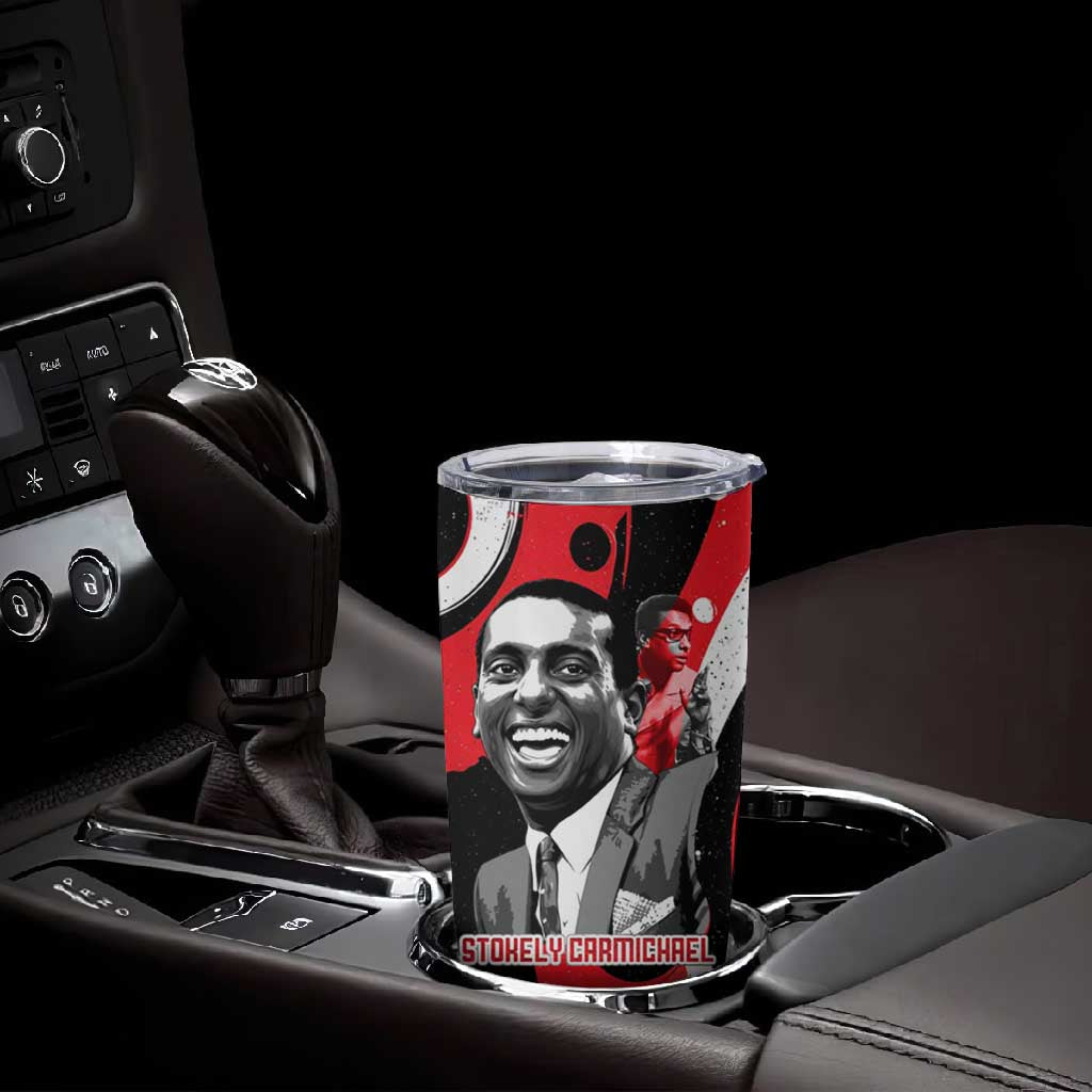 Stokely Carmichael Tumbler Cup Abstract Design Black Power Text Civil Rights Activist - African Pride