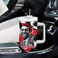 Stokely Carmichael Tumbler With Handle Abstract Design Black Power Text Civil Rights Activist - African Pride