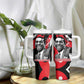 Stokely Carmichael Tumbler With Handle Abstract Design Black Power Text Civil Rights Activist - African Pride