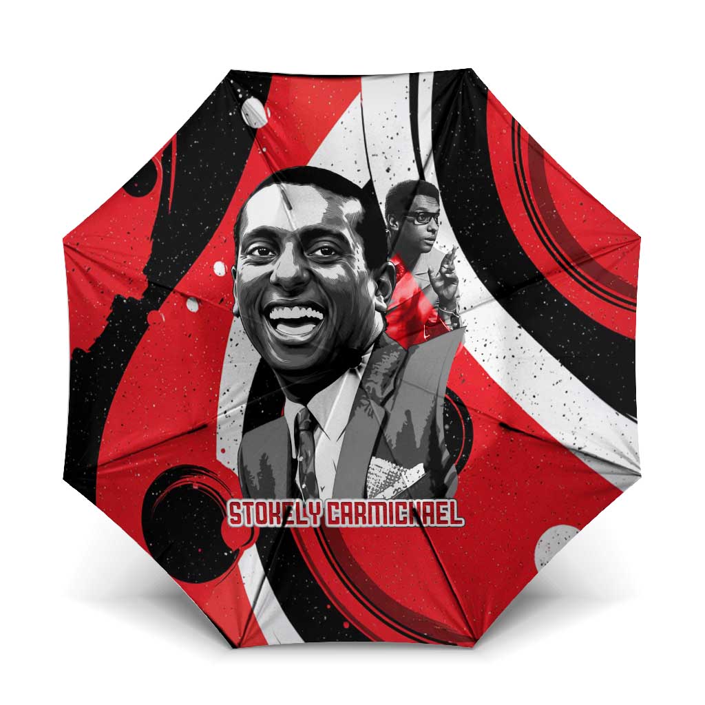 Stokely Carmichael Umbrella Abstract Design Black Power Text Civil Rights Activist - African Pride