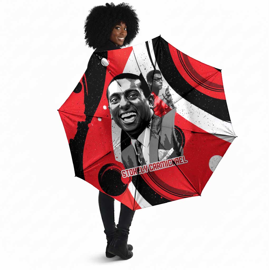 Stokely Carmichael Umbrella Abstract Design Black Power Text Civil Rights Activist - African Pride