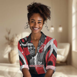 Stokely Carmichael Women Casual Shirt Abstract Design Black Power Text Civil Rights Activist - African Pride