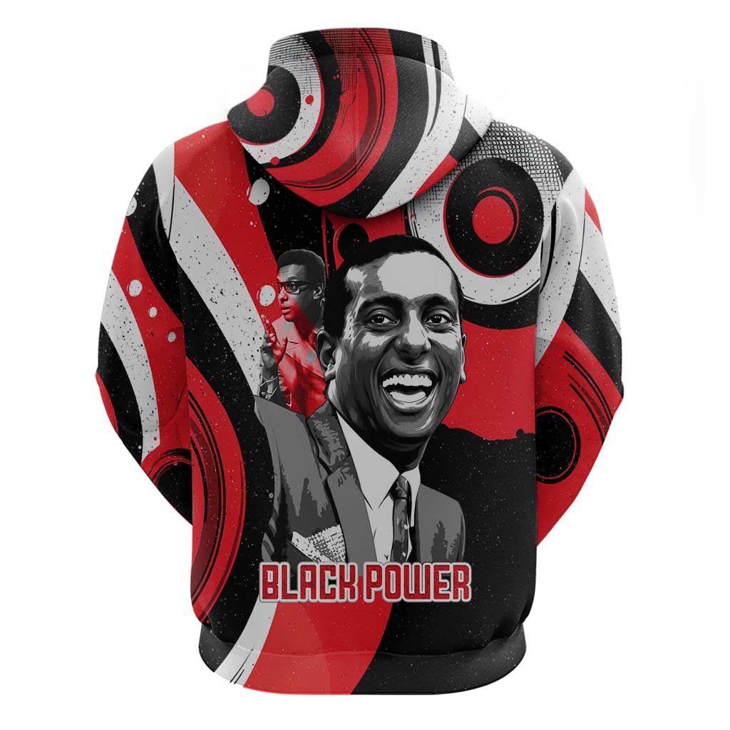 Stokely Carmichael Zip Hoodie Abstract Design Black Power Text Civil Rights Activist - African Pride