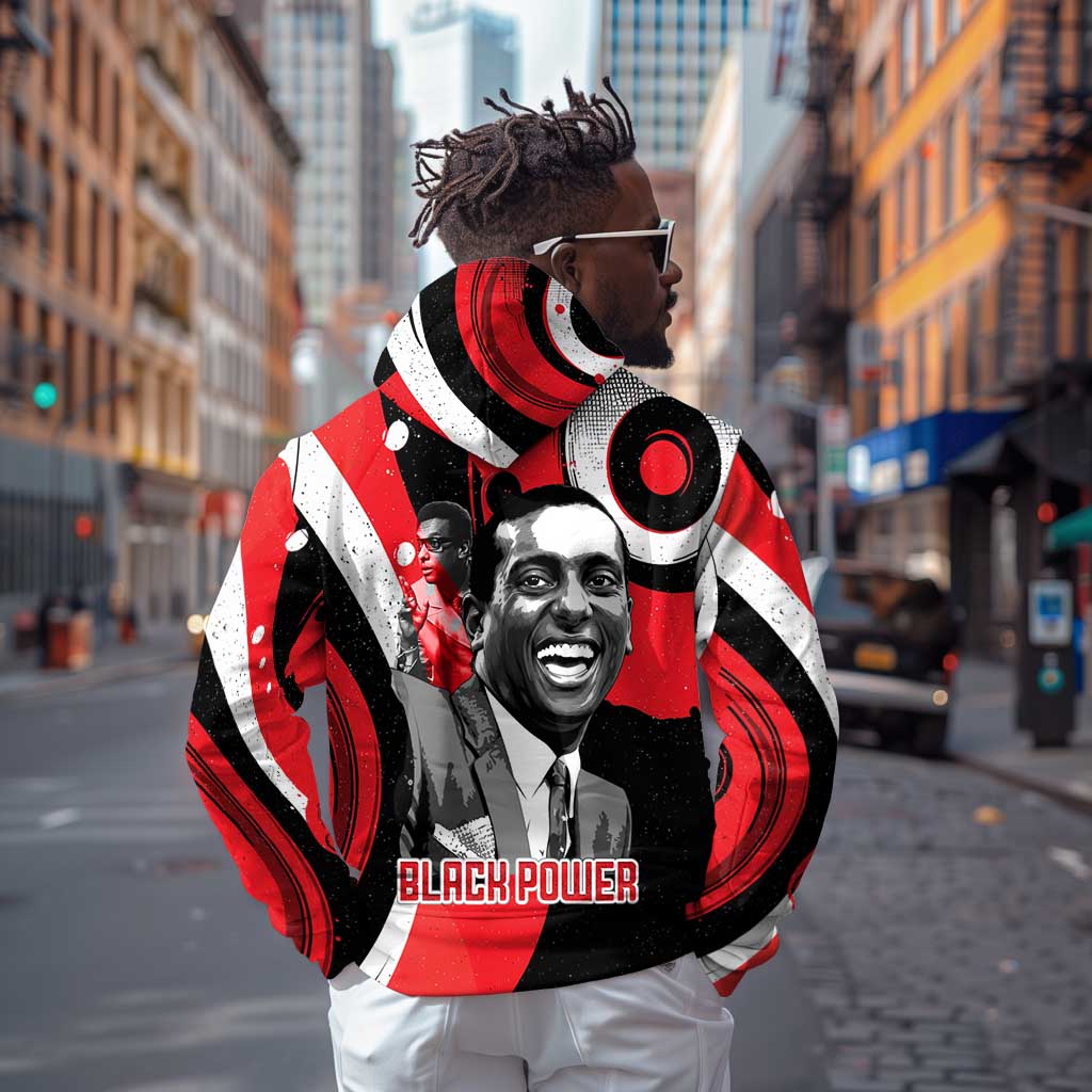 Stokely Carmichael Zip Hoodie Abstract Design Black Power Text Civil Rights Activist - African Pride