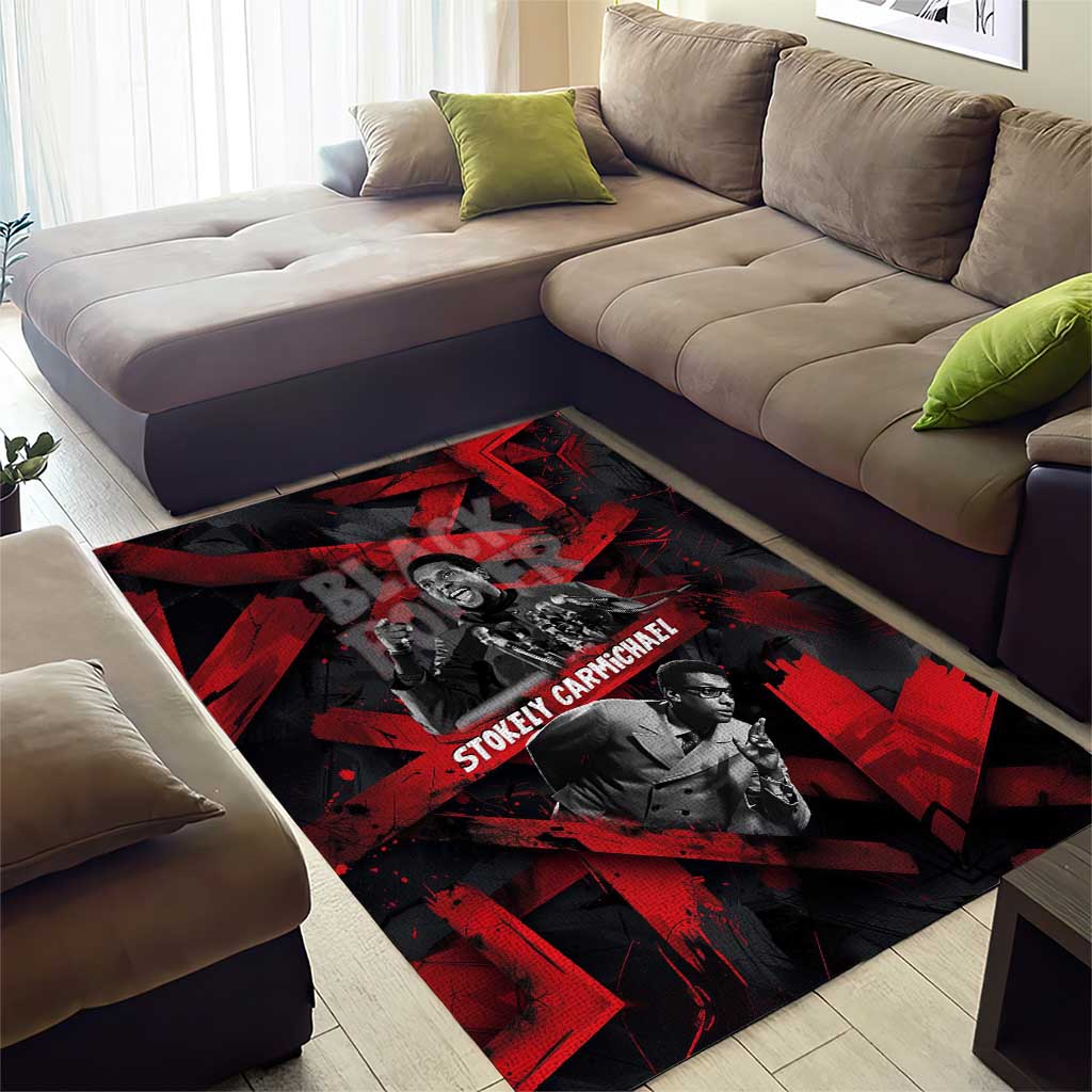 Stokely Carmichael Area Rug Graphic Design Black Power Quote Powerful Speech Civil Rights - African Pride