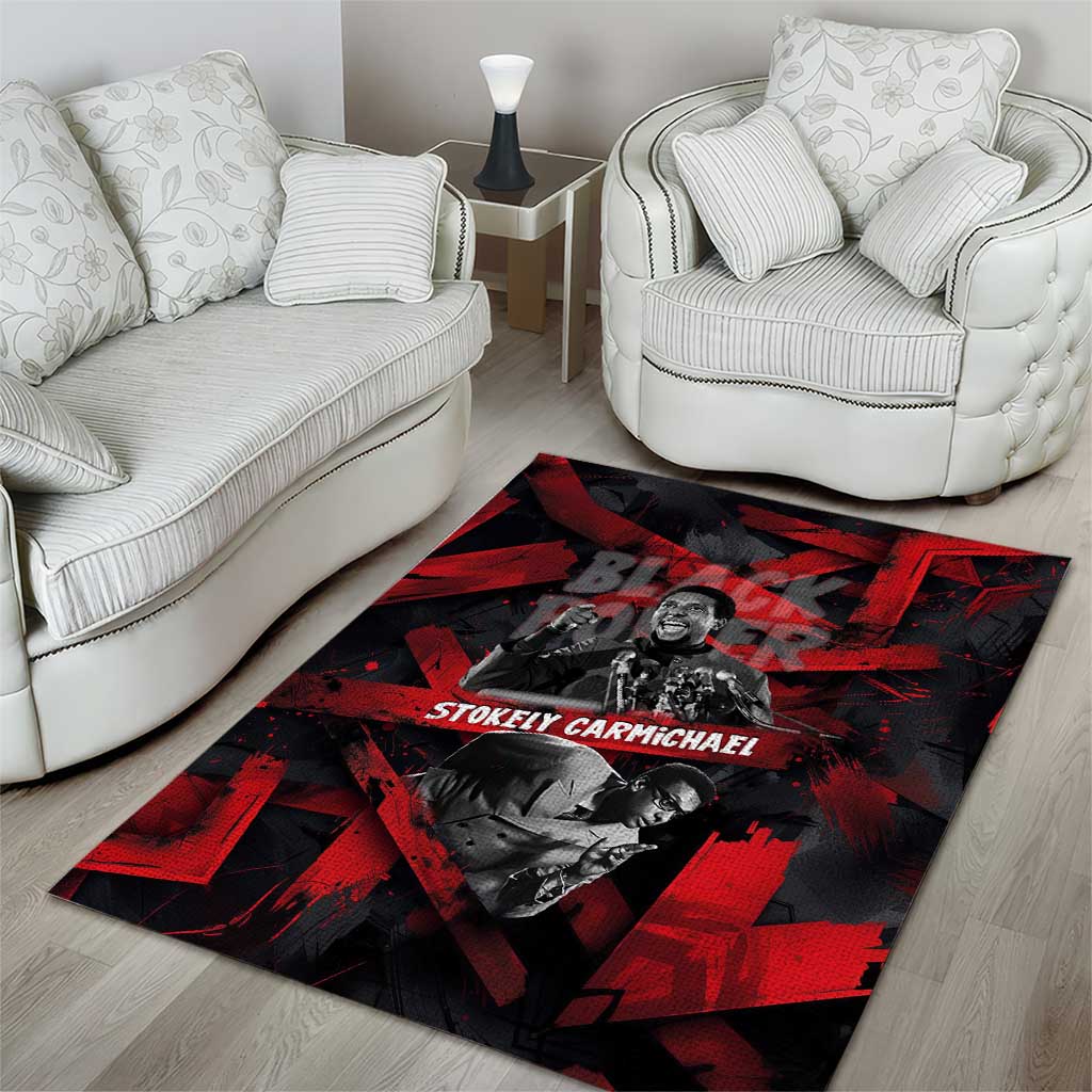 Stokely Carmichael Area Rug Graphic Design Black Power Quote Powerful Speech Civil Rights - African Pride