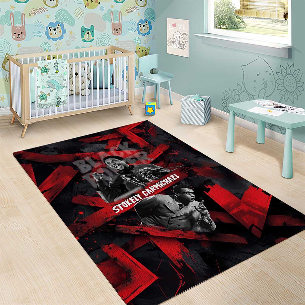 Stokely Carmichael Area Rug Graphic Design Black Power Quote Powerful Speech Civil Rights - African Pride