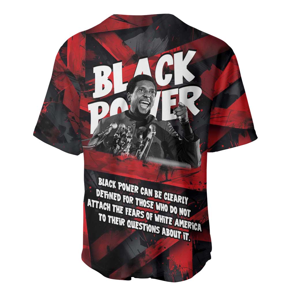 Stokely Carmichael Baseball Jersey Graphic Design Black Power Quote Powerful Speech Civil Rights - African Pride