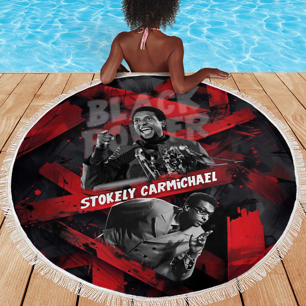 Stokely Carmichael Beach Blanket Graphic Design Black Power Quote Powerful Speech Civil Rights - African Pride