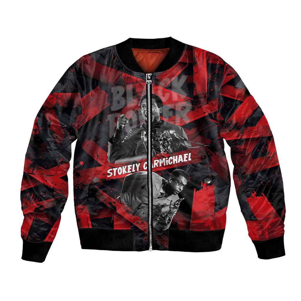 Stokely Carmichael Bomber Jacket Graphic Design Black Power Quote Powerful Speech Civil Rights - African Pride